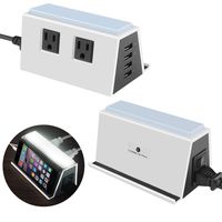 Cobble Pro Power Strip with USB Port, 2-Outlet Power Strip 6ft Long Cord/ 4-Port Desktop Charging Station 5.4A, with Phone Holder & LED Night Light for Phones, Nintendo Switch, Travel, Office & Home