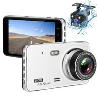 ASKCUT 1080P Dash Camera Front and Rear Dual Recorder for Cars, Shimmer Night Version Dashboard Cam, 4'' Anti-glare Blue Light IPS Screen 170° Wide Angle, WDR, Loop Recording, Parking Motion Detection