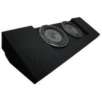 Compatible with 2015-UP GMC Canyon Crew Cab Truck Dual 10" Kicker 43CVT104 Sub Box Enclosure New