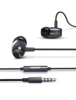 Earphones Headphones with Microphone and Call Controller Bass in-Ear Wired Earbuds Noise Canceling Headphones for iPhone, iPad, Samsung, MP3 Players, Nokia, HTC, Nexus, BlackBerry (Black)