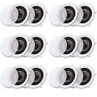 Acoustic Audio CS-IC83-6PR 350 Watt 8" 3-Way Home Theater In-Wall/Ceiling Speakers (6-Pair)