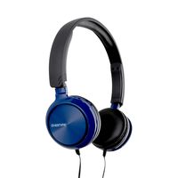 Remix Comfort Stereo Headphones, Wired Deep Bass with 40mm Driver, Lightweight Portable Adjustable Headband, On-Ear Headphones with 3.5 mm Stereo Jack, Tangle Free Cord (Blue)