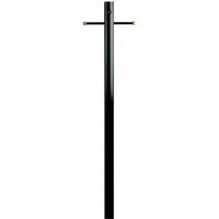 Westinghouse Lighting Lantern Post with Ground Convenience Outlet and Dusk to Dawn Sensor, Black Finish on Steel