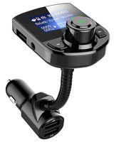 AZWang Bluetooth FM Transmitter (Upgraded Version),Wireless Radio Transmitter,Car Bluetooth Adpter with Quick-Charge, 3 USB Ports, 6 Music Playing, Hands-Free Calls, AUX Input