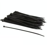 100 Black Nylon Cable Zip Ties Self Locking 3.6mm x 8"