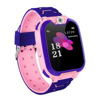 GCARTOUR Kids Waterproof Smart Watch for Girls Boys Students GPS GSM Locator Tracker SOS Phone Call Anti-Lost Game Music SIM TF Card Support (Pink, Free)