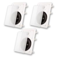 Acoustic Audio MT6 Flush Mount in Wall Speakers with 6.5" Woofers 3 Pack
