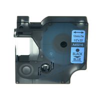 GREENCYCLE Replacement Label Tape Compatible for Dymo 45016 S0720560 D1 Black on Blue 12mm LabelManager 450D Label Maker(1 Pack, 45016)