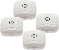 4 Pack Water Leak Detector - 95 Db Flood Detection Alarm Sensor for Bathrooms, Basements, and Kitchens by Mindful Design (White)