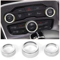 Voodonala for Challenger Charger Air Conditioner Switch CD Button Knob for Dodge Challenger Charger 2015-2019(Aluminum Alloy Silver)