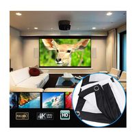 Ultra HD Projector Double-Sided Movie Screens 4:3,Projection Screen Portable Fabric Foldable 3D HD for Home Theater Outside (White)