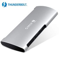 [Intel Certified] ORICO Thunderbolt 3 Docking Station Support 8K DisplayPort, 60W Charging, SD 4.0 Card Slot, 2 USB 3.1 Ports, USB-C Gen 2 with 0.7m/2.3ft Cable for MacBook Air/Pro, iMac