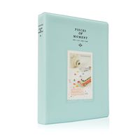 Alohallo 128 Pockets Mini Photo Album fit to Fujifilm Instax Mini 7s 8 8+ 9 25 26 50s 70 90 Instant Camera & Name Card - Ice Blue