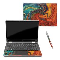 MightySkins Skin Compatible with Pavilion x360 14" (2018) - Lava Water | Protective, Durable, and Unique Vinyl Decal wrap Cover | Easy to Apply, Remove, and Change Styles | Made in The USA