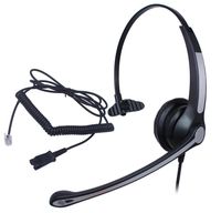 Audicom Wired Call Center Headset Headphone with Mic + Quick Disconnect for Telephone Aastra 6757i Avaya 1416 2420 5410 Mitel 5330 NEC Aspire DT300 DSX ShoreTel IP230 Polycom IP Phones(H700RQDRJ1A)