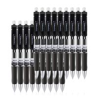 Tanmit Gel Pens Retractable Black Ink Rollerball Pens, Fine Point Ballpoint Writing Pen for Office - 0.5mm Tips with Comfort Grip (18-Pack)