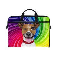 ZZAEO Jack Russell Terrier Emoticon Dog Laptop Shoulder Bag Stylish Briefcase Computer Bag with Shoulder Strap Fits for Most 13inch 14inch Laptops Case Sleeve