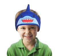 Charlxee Kids Headphones Cozy Foldable Headphone Headband Toddler Headphones for Air Travel or Home - Blue Shark