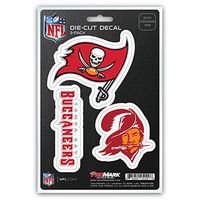 NFL Tampa Bay Buccaneers Team Decal, 3-Pack