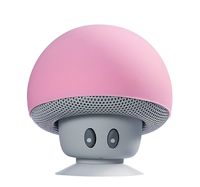 Sudroid Mushroom Mini Wireless Portable Bluetooth 4.1 Speakers with Mic for Smartphones (Pink)