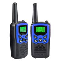 Walkie Talkies for Adults Kids, Long Range 2 Way Radios Up to 5 Miles - 22 Channel FRS/GMRS VOX Scan LCD Display with LED Flashlight for Outdoor Biking Hiking Camping, Best Gift, 2 Pack -Blue