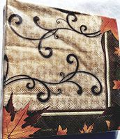Fall Turkey Napkins - Beverage Napkins (16 Count)