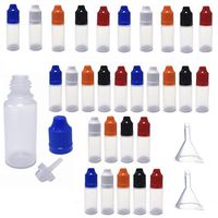 (30 Pack, 10ml) LDPE Dropper Bottle Funnel Eliquid Applicator Squeeze Dropping Bottle with Thin Tip