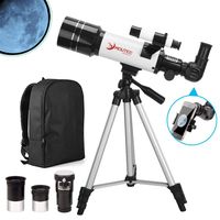 MOUTEC Kids Telescope for Astronomy Beginners with Backpack Smartphone Adapter, Portable 70mm Refractor Travel Telescope for Camping - Great for Children to Explore Space Moon Star