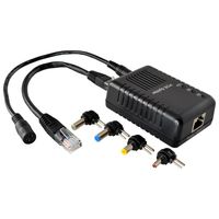 Amcrest Active PoE Splitter Adapter, IEEE 802.3af compliant, Up To 100 meters, 5V / 12V Output