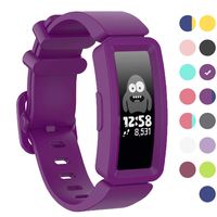 GVFM Compatible with Fitbit Ace 2 Bands for Kids 6+, Soft Silicone Bracelet Accessories Sport Strap Boys Girls Wristbands Compatible for Fitbit Inspire HR & Ace 2 (Grape)