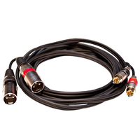 Seismic Audio XLR Dual RCA Male 10 Foot Patch Cable-10' Cord (SAXFRM-2x10)