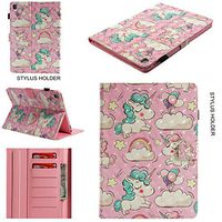 Cfrau Wallet Stand Case with Black Stylus for iPad Pro 9.7 Inch 2016,Creative Colorful 3D Print Smart Magnetic Flip PU Leather Card Slots Shockproof Soft Rubber Tablet Case,Cute Pony