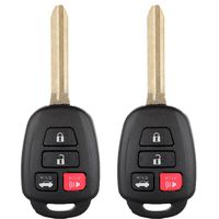 ECCPP Replacement fit for Uncut Keyless Entry Remote Key Fob Shell Case Scion FR-S/Toyota Camry Corolla RAV4 HYQ12BDM (Pack of 2)
