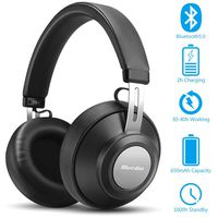 Wireless Bluetooth Headphones Over Ear - allcaca Hi-Fi Stereo Lightweight Wireless Headphones with Mic Deep Bass, Comfortable Protein Earpads, up 42H Playtime for Travel/Work/Cell Phones - Black