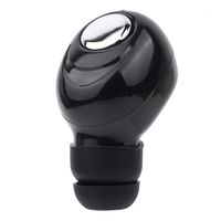 Mini Invisible Bluetooth Headphone Handsfree In Ear Headset Earbud Earphone with Microphone Noise Cancelling (Black)