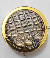 BlackKey Crocodile Texture Pattern 3-Compartment Decorative Pocket Gift Box Case Organizer for Pill, Color 2-1348