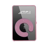 nikare Mini Fashion Clip Sport USB Micro SD TF Mirror C Button MP3 Music Media Player Pink MP3 & MP4 Players