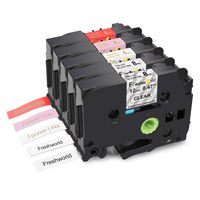 Replace TZ P-Touch Embellish Satin Ribbon 12mm 0.47 inch Tape TZe-131 TZe-231 TZe-R234 TZe-RE34 TZe-RW34(Red/Pink/White) Ribbon Label,Compatible with Brother PT-D210 PTH110 PTD400AD Cube,13.1Ft(4m),5P