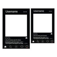 VictoryStore Photo Booth Frame - Social Media Frame Custom Wedding Photo Booth Set of 2 (Dark)