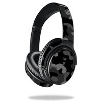 MightySkins Skin Compatible with Bose QuietComfort 35 Headphones - Black Camo | Protective, Durable, and Unique Vinyl Decal wrap Cover | Easy to Apply, Remove, and Change Styles | Made in The USA
