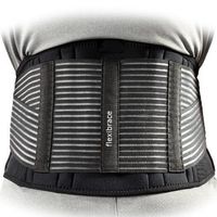 Back Support Brace Belt Lumbar Waist Double Adjust by Flexibrace (X-Large)