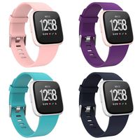 Recoppa Compatible with Fitbit Versa Bands for Women Men Large Small, Adjustable Replacement Wristbands for Fitbit Versa/Versa 2/Versa Lite Edition/Versa Special Edition, 4 Pack