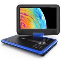 ieGeek 11.5" Portable DVD Player with SD Card/USB Port, 5 Hour Rechargeable Battery, 9.5" Eye-protective Screen, Support AV-IN/ OUT, Region Free, Blue