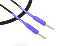 Conquest Sound W 1P 1-Feet Hi-Definition Instrument/Guitar Cable with Neutrik Plugs, Purple Heat Shrink