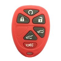 Red Keyless Entry Remote Start Key Shell Fob Clicker Control Case Repalcement for 2007 2008 2009 2010 2011 2012 GMC Yukon XL 1500 XL 2500