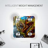 Bluetooth Weigh Scales Graffiti Grunge Paint Street Art Spray Body Weight Scale Body Fat Composition Monitor Analyzer with Smartphone App for Body Management-396lbs