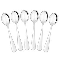 Hiware 6-Piece Demitasse Espresso Spoons, 4 Inches Stainless Steel Mini Coffee Spoons