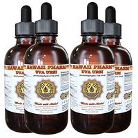 Uva Ursi Liquid Extract, Organic Uva Ursi (Arctostaphylos Uva-Ursi) Tincture, Herbal Supplement, Hawaii Pharm, Made in USA, 4x4 fl.oz