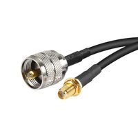 MWRF Source 10 FT SMA Female to PL259 RG58 Cable with Washer and Lock Nut; Ham Radio Antenna Extension Cable