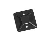 Aviditi Cable Tie Mounts, 1" x 1", Black, Pack of 100 (CTM11B)